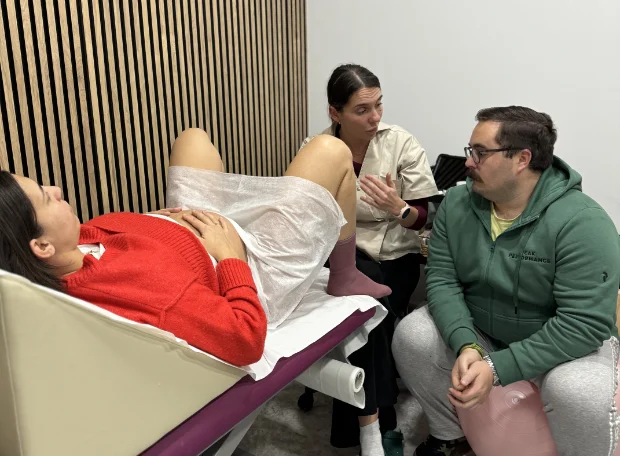 Masaje perineal con la pareja
